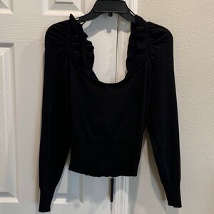 Off Shoulder Black Crop